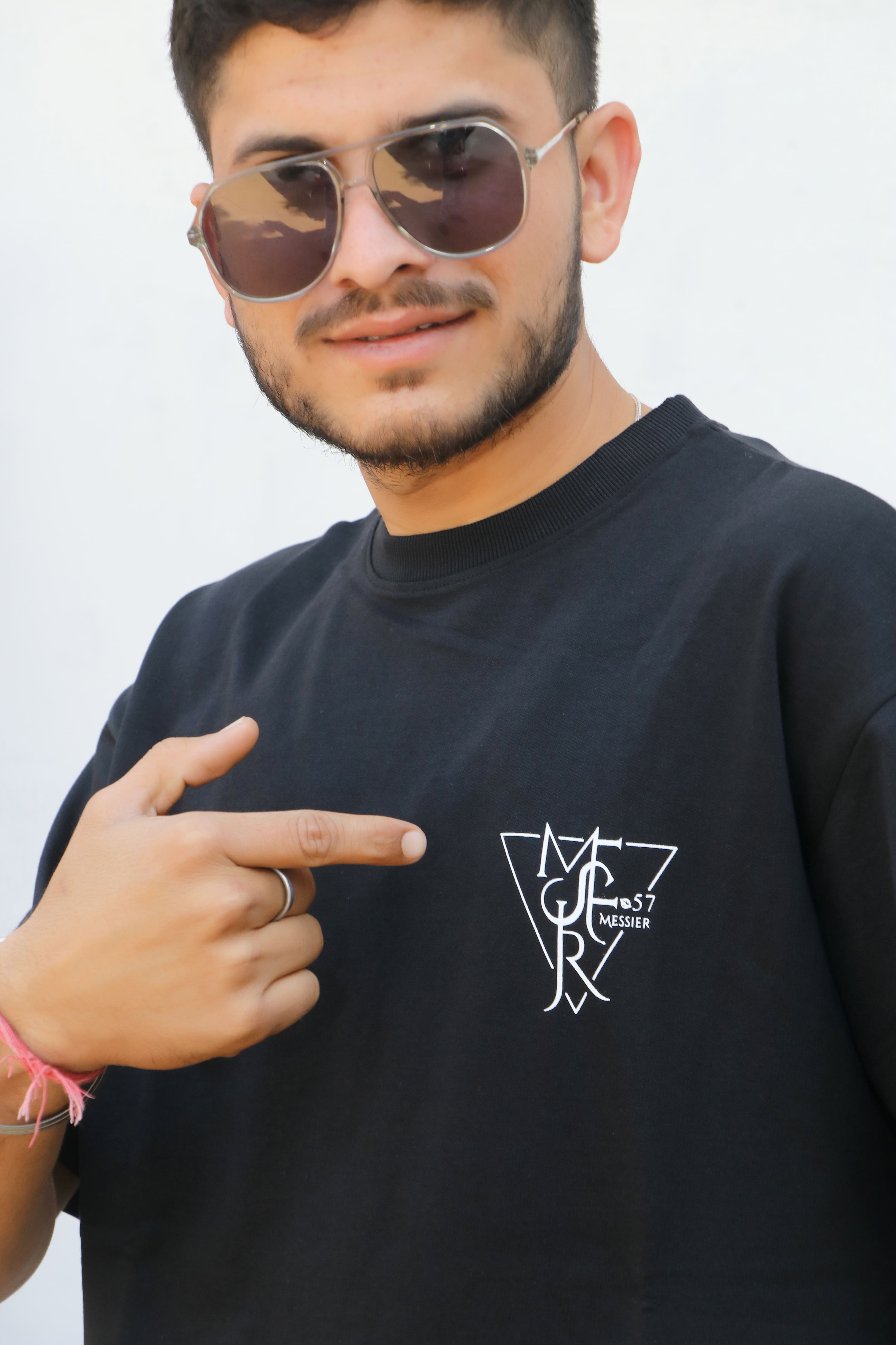 MESSIER57 BLACK OVERSIZE TEE