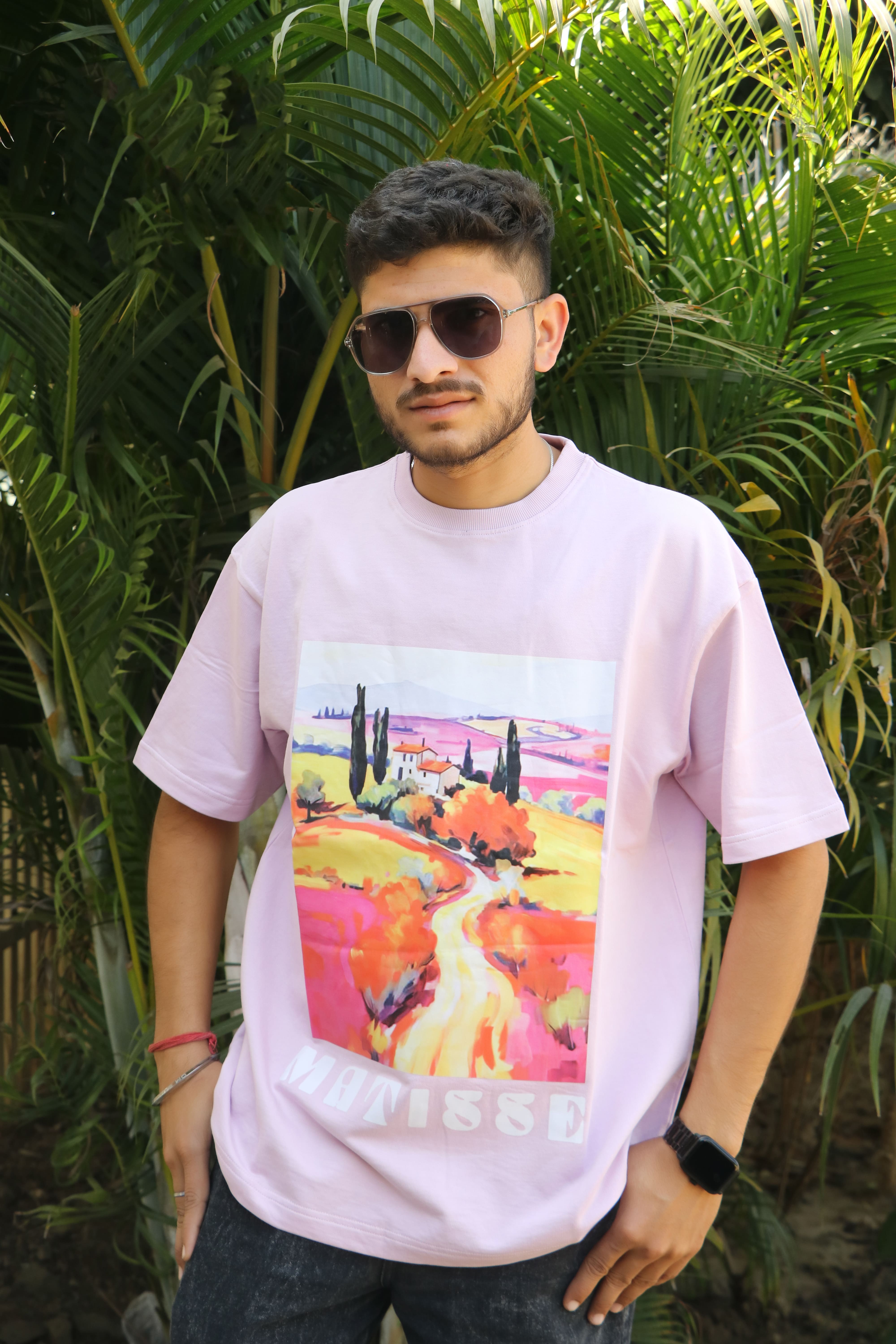 MESSIER57 PINK ORCHID OVERSIZE TEE